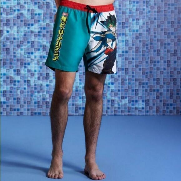 My Hero Academia Deku In Action Swim Trunks - Picture 2 of 3